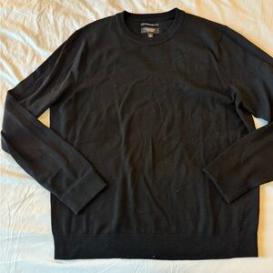 Nordstrom Men's Classic Black Wool Crewneck Sweater